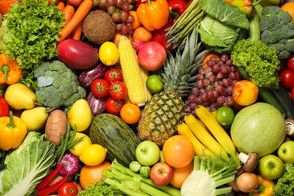 depositphotos 431892604 stock photo assortment organic fresh fruits vegetables